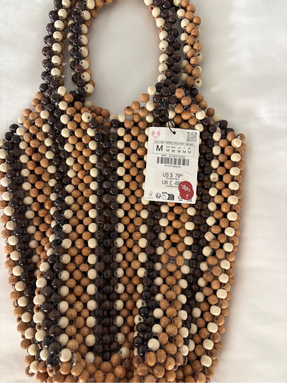 Zara bead handbag. Boho chic.
